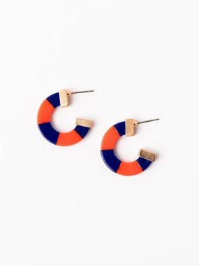 Melody Earrings | Blue   Orange