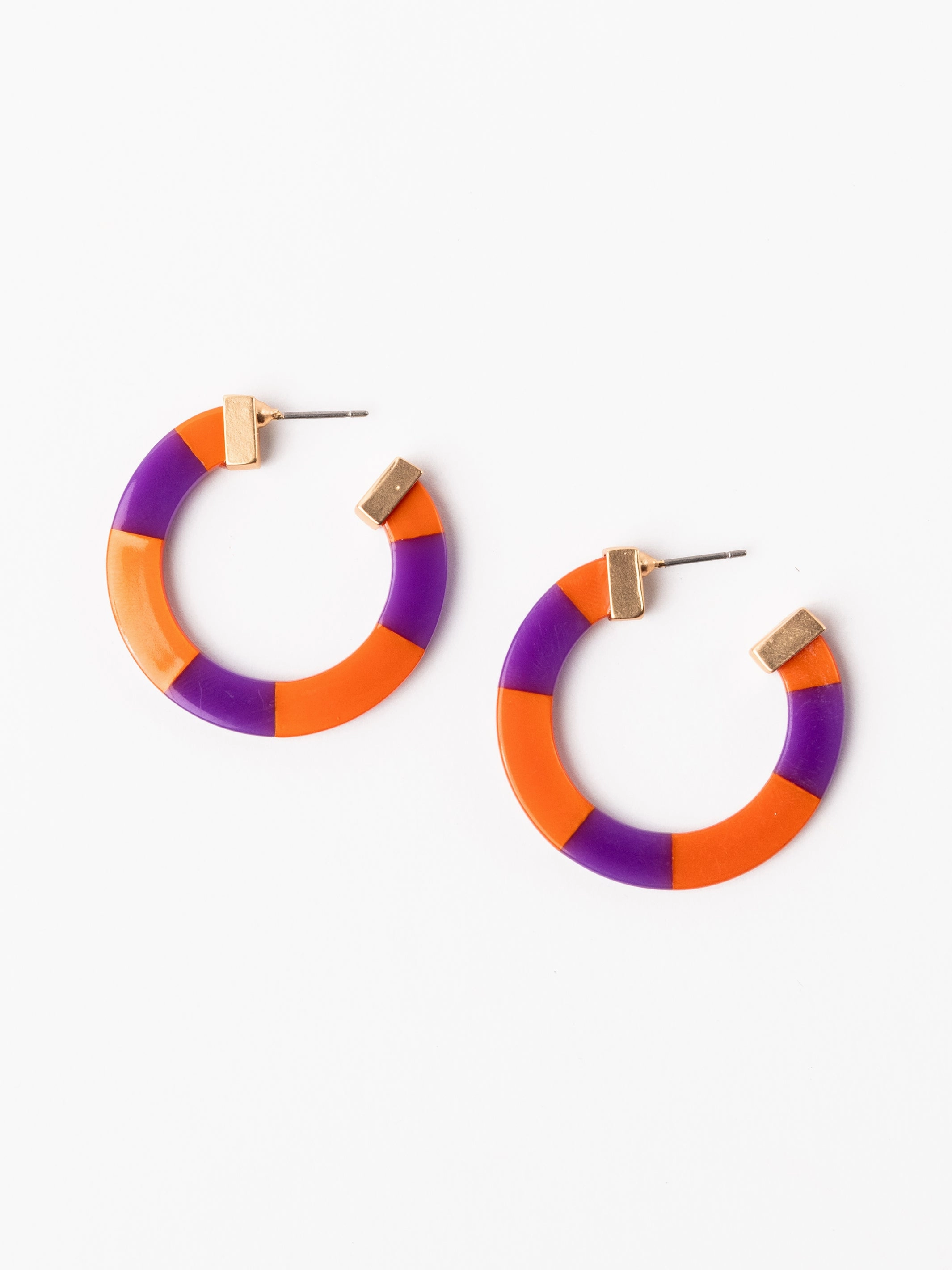 Melody Earrings | Purple   Orange