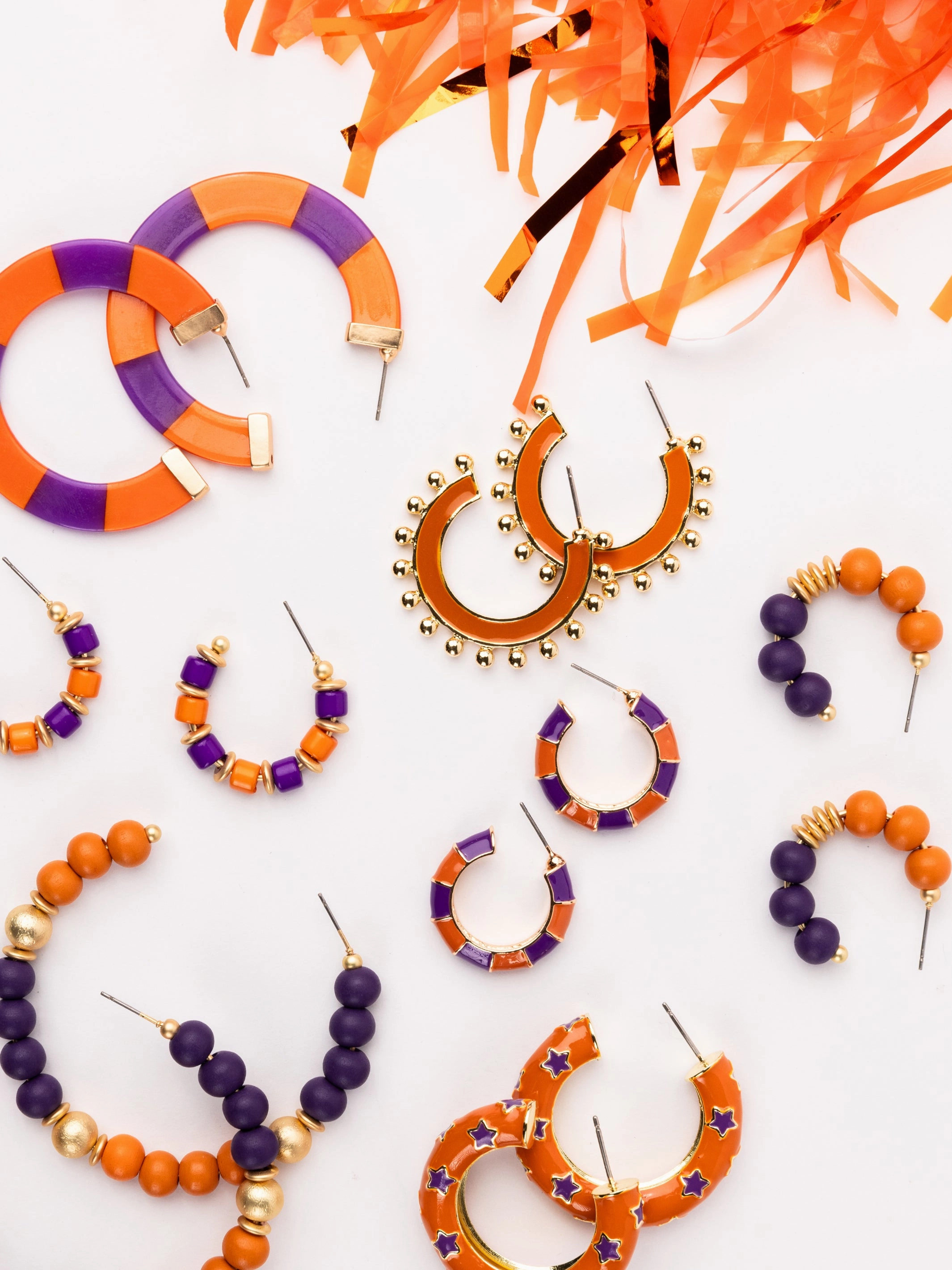 Melody Earrings | Purple   Orange