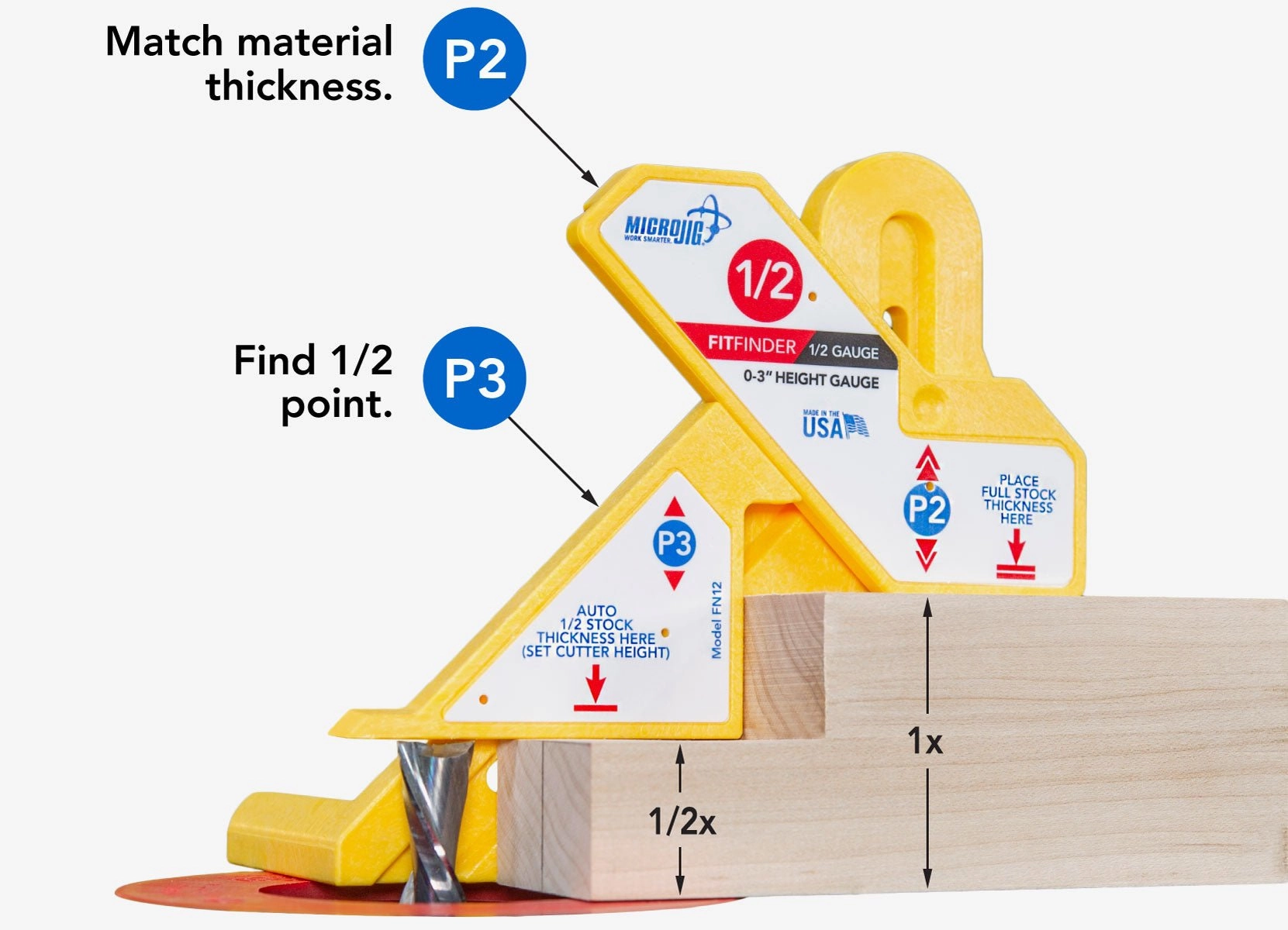 MICROJIG FN12  - FitFinder Automatic Thickness Finder