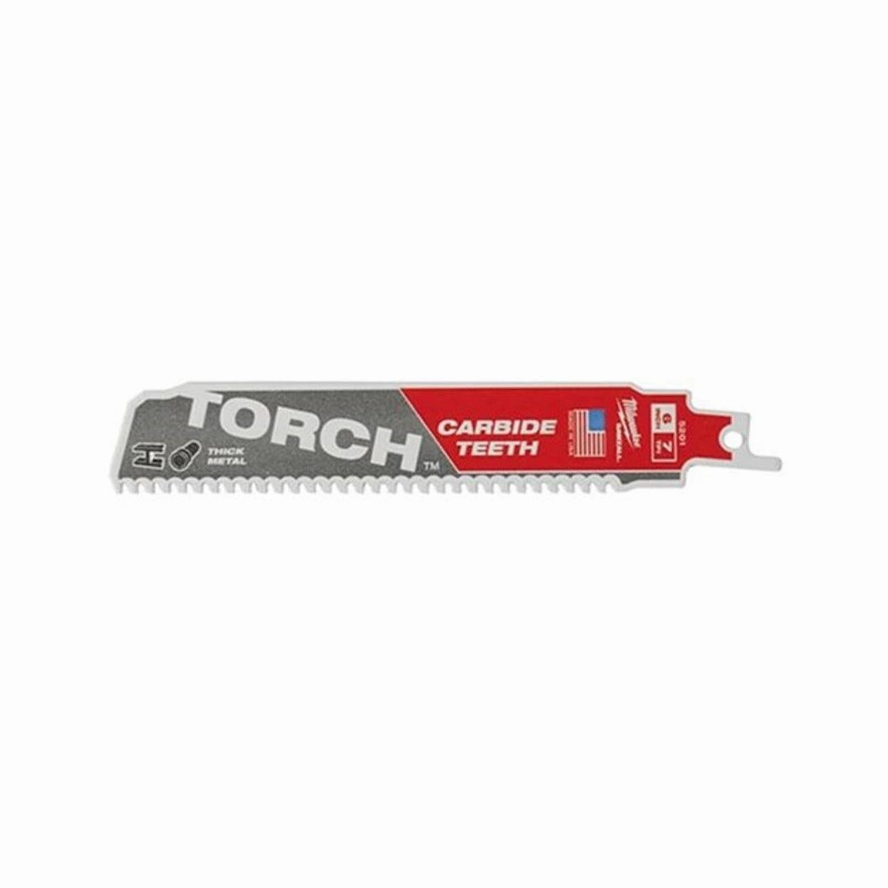 Milwaukee 48-00-5501 - 6" 8TPI THE TORCH™ Carbide Teeth Metal Cutting SAWZALL® Blade 5PK