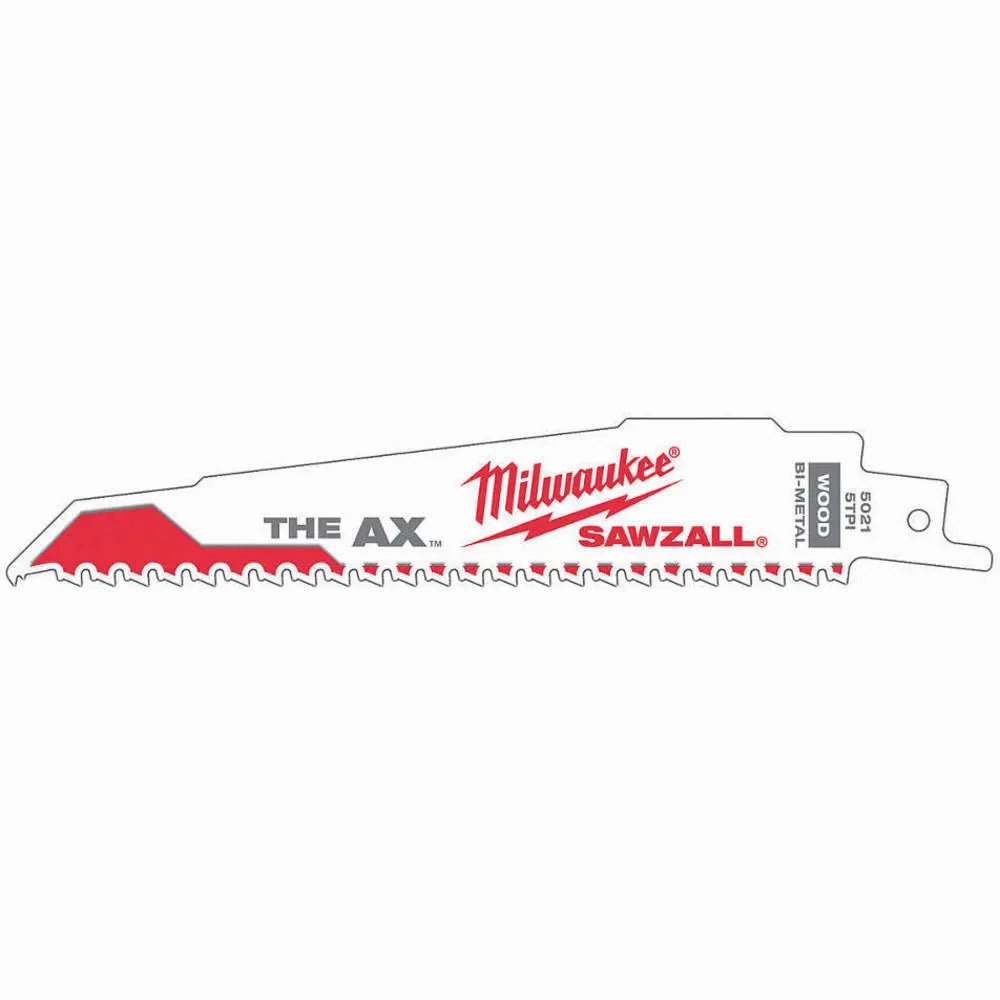 Milwaukee 48-00-8021 - 6" 5 TPI The Ax™ Sawzall®  Blade (25 Pk)