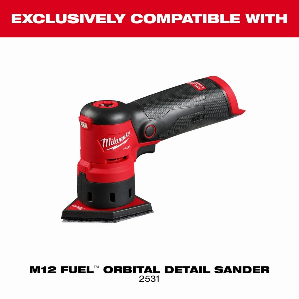 Milwaukee 48-80-5405 - Assorted 80, 120 & 180 Grit Mesh Sanding Sheets for M12 FUEL™ Orbital Detail Sander 12-Pack