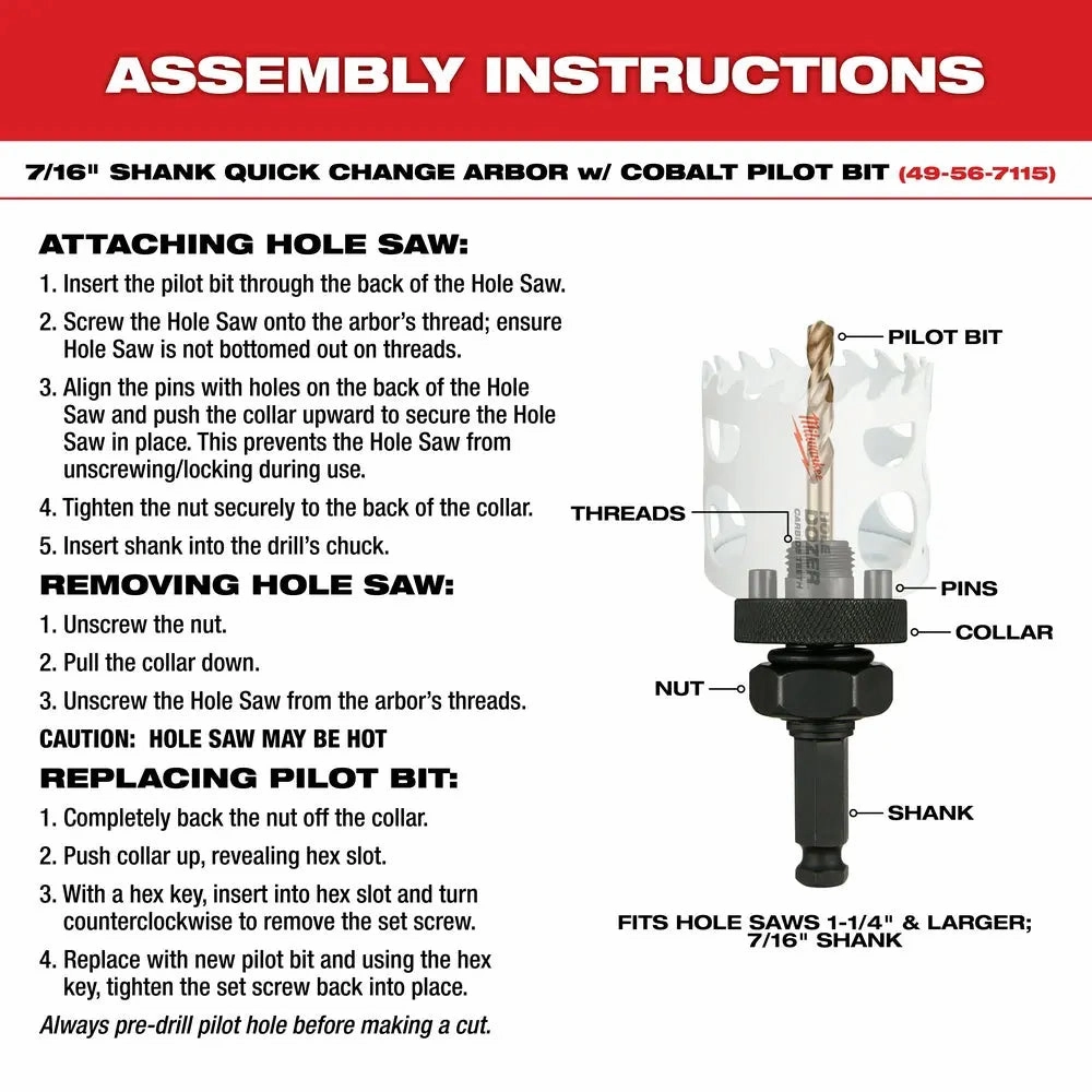 Milwaukee 49-22-4006 - HOLE DOZER™ General-Purpose Hole Saw Kit - 9PC