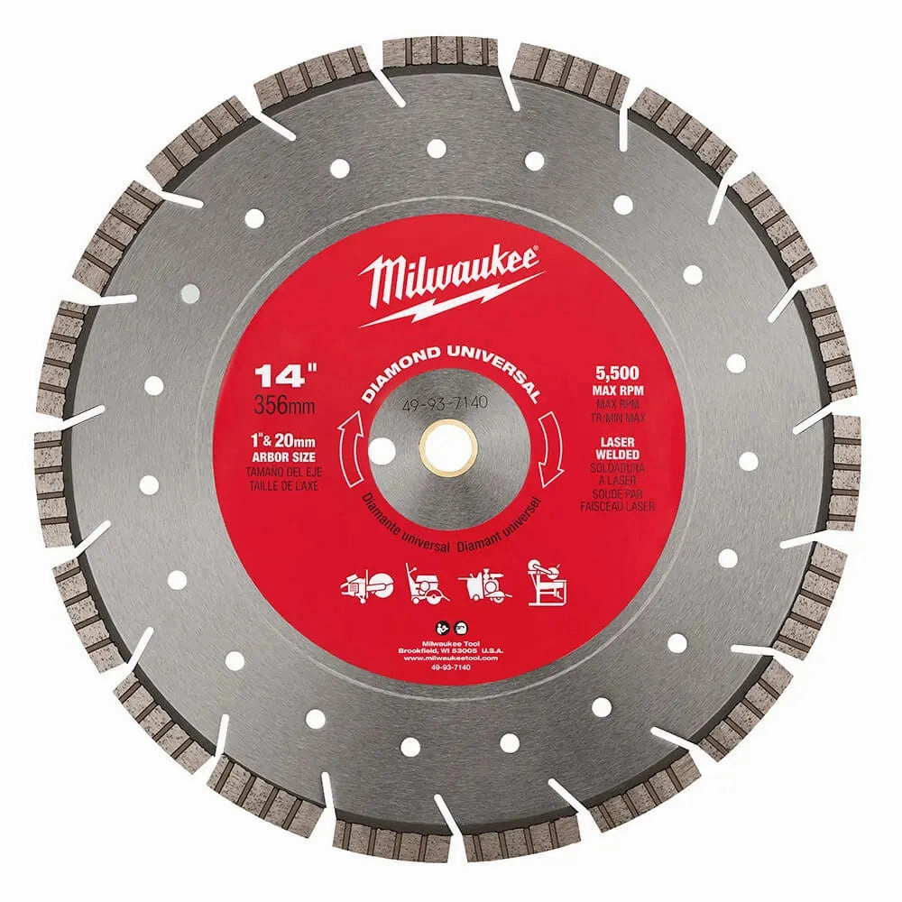 Milwaukee 49-93-7140 - 14 in. Diamond Universal Segmented-Turbo