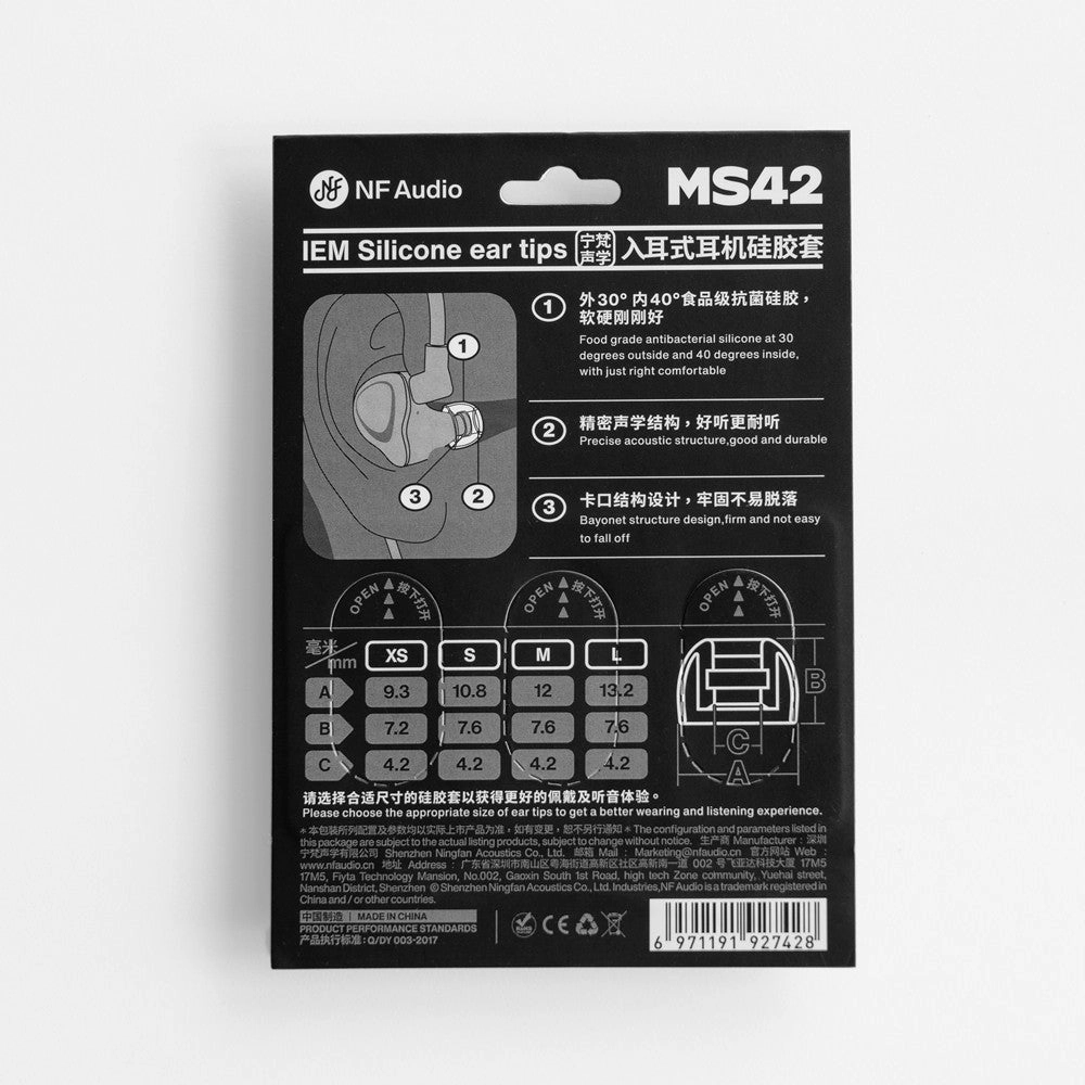 NF Audio MS42 IEMs Silicone Eartips For Nozzle 4.5mm-6mm