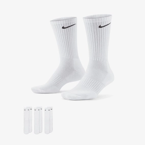 NIKE | EVERYDAY CUSHIONED TRAINING CREW SOCKS { WHITE/BLACK