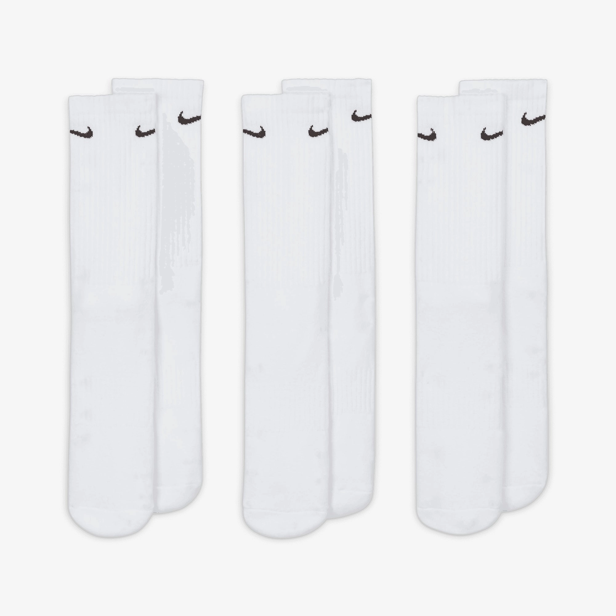 NIKE | EVERYDAY CUSHIONED TRAINING CREW SOCKS { WHITE/BLACK