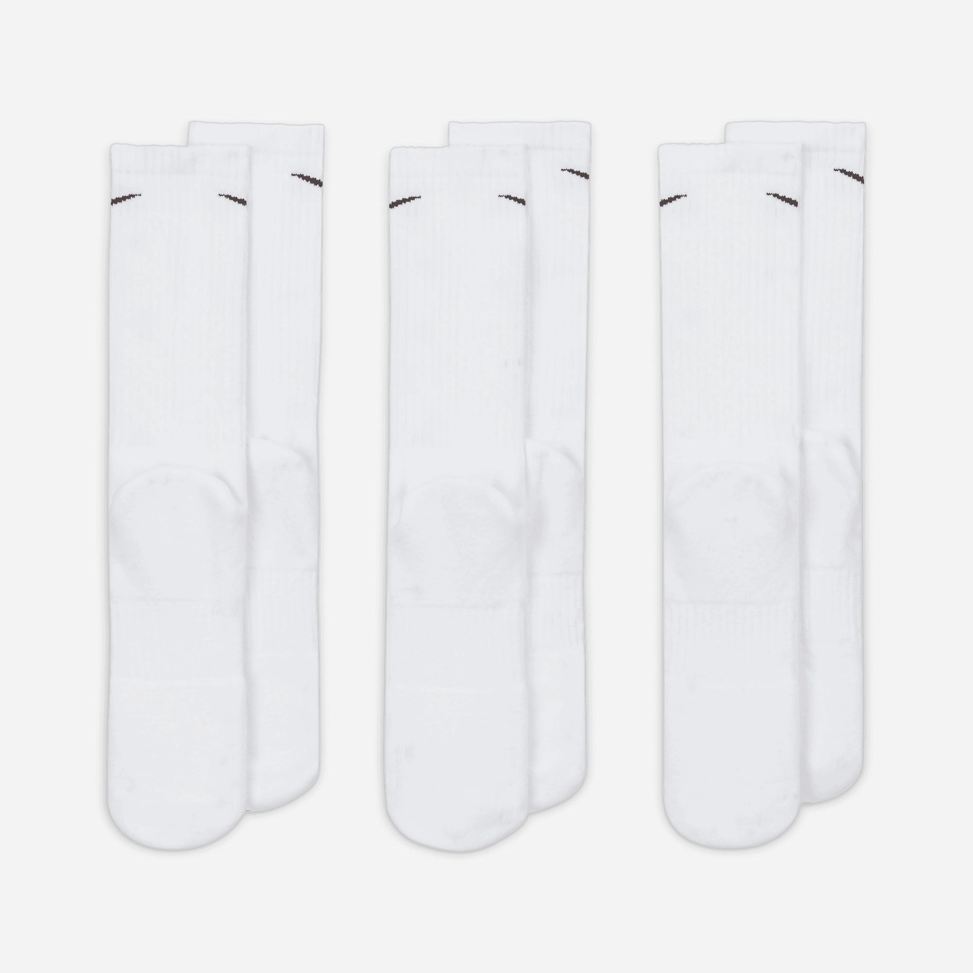 NIKE | EVERYDAY CUSHIONED TRAINING CREW SOCKS { WHITE/BLACK