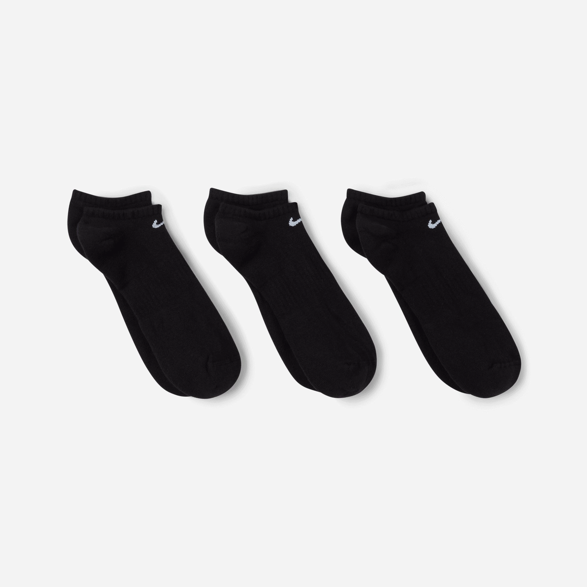 NIKE | EVERYDAY CUSHIONED TRAINING NO-SHOW SOCKS { BLACK/WHITE