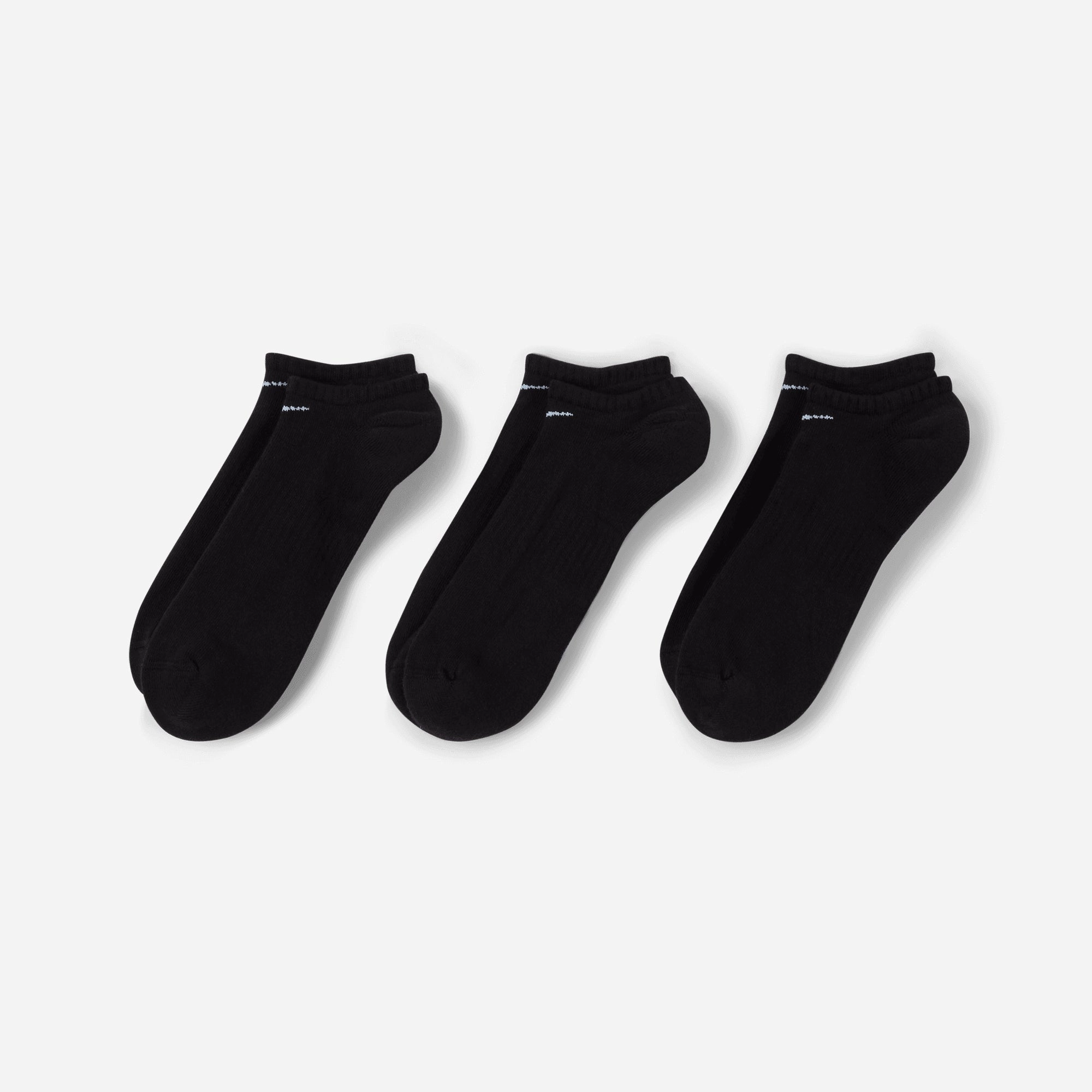 NIKE | EVERYDAY CUSHIONED TRAINING NO-SHOW SOCKS { BLACK/WHITE
