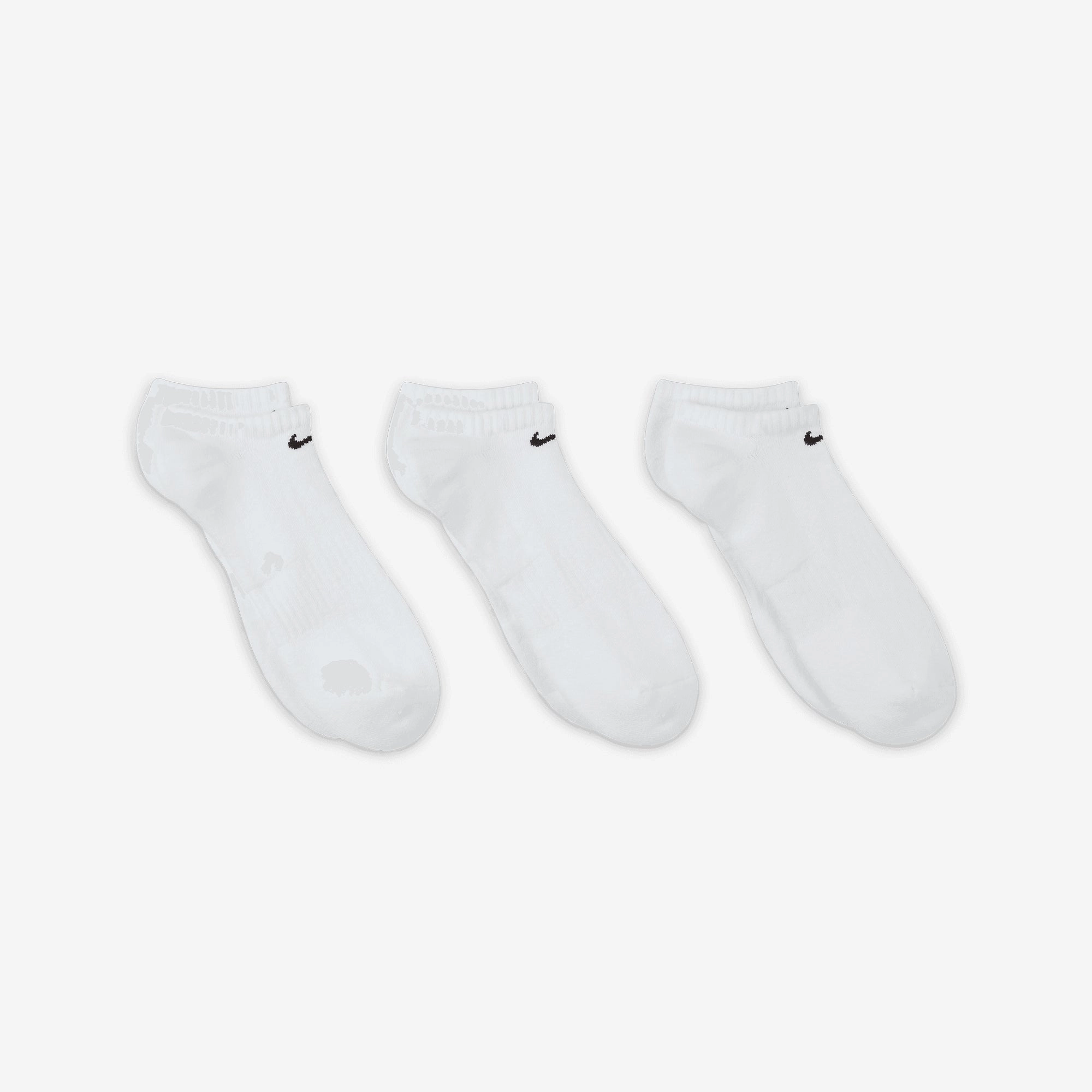 NIKE | EVERYDAY CUSHIONED TRAINING NO-SHOW SOCKS { WHITE/BLACK