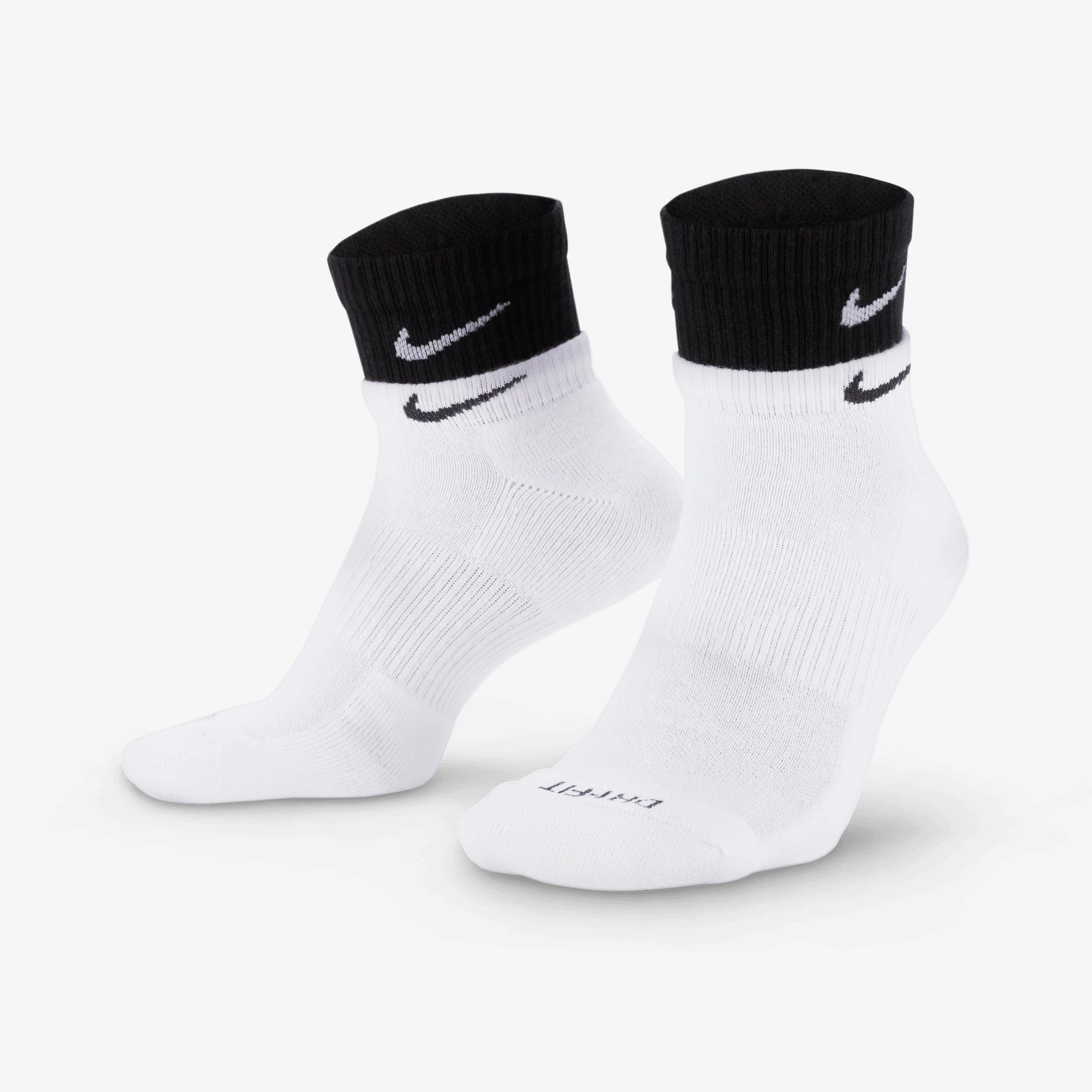 NIKE | EVERYDAY PLUS CUSHIONED SOCKS { WHITE/BLACK