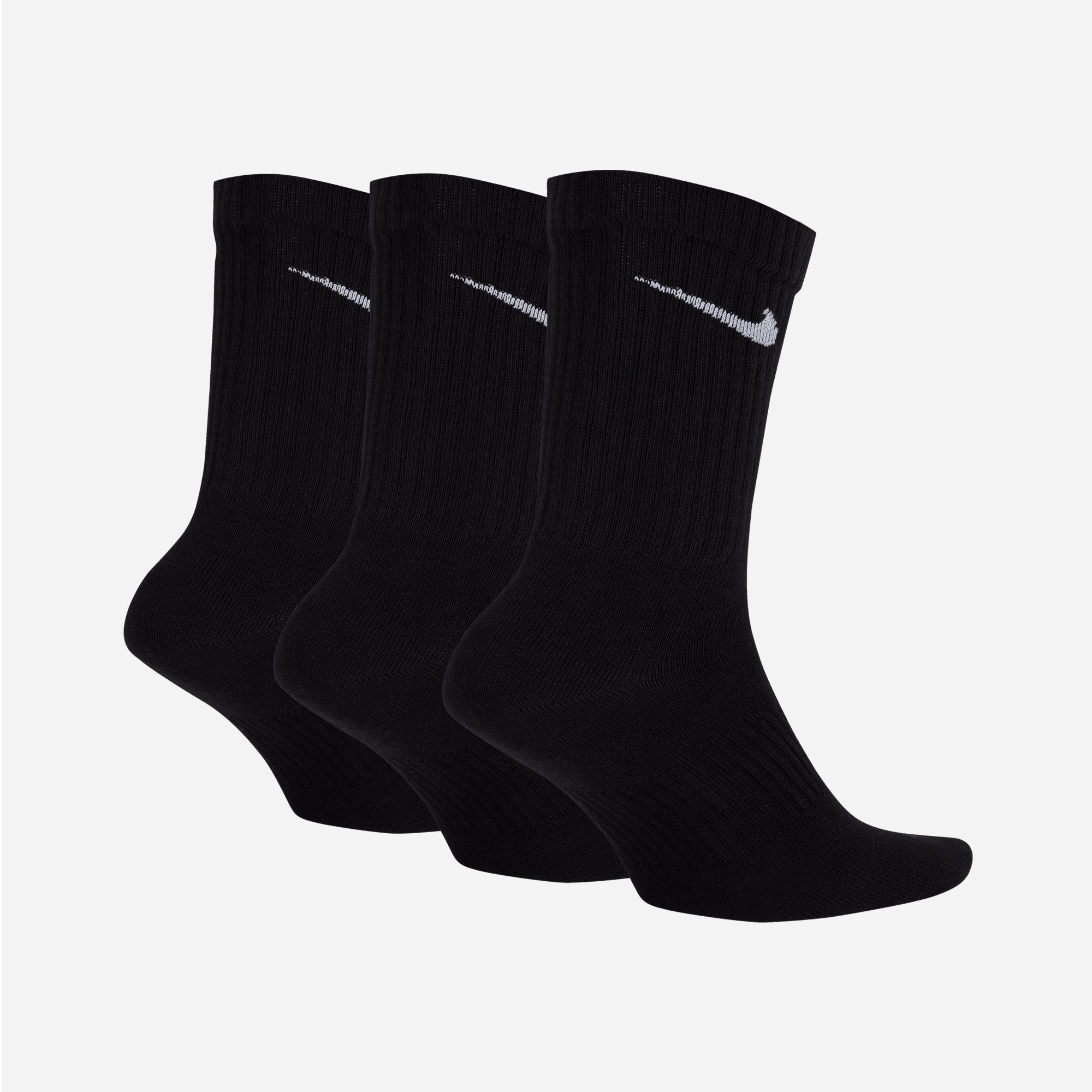 NIKE | PERFORMANCE LIGHTWEIGHT TRAINING CREW SOCKS (3 PAIRS) { BLACK/WHITE