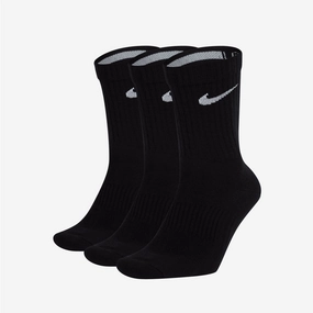 NIKE | PERFORMANCE LIGHTWEIGHT TRAINING CREW SOCKS (3 PAIRS) { BLACK/WHITE