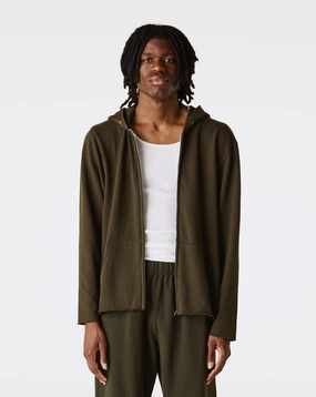 Pique Raw Zip Hoodie