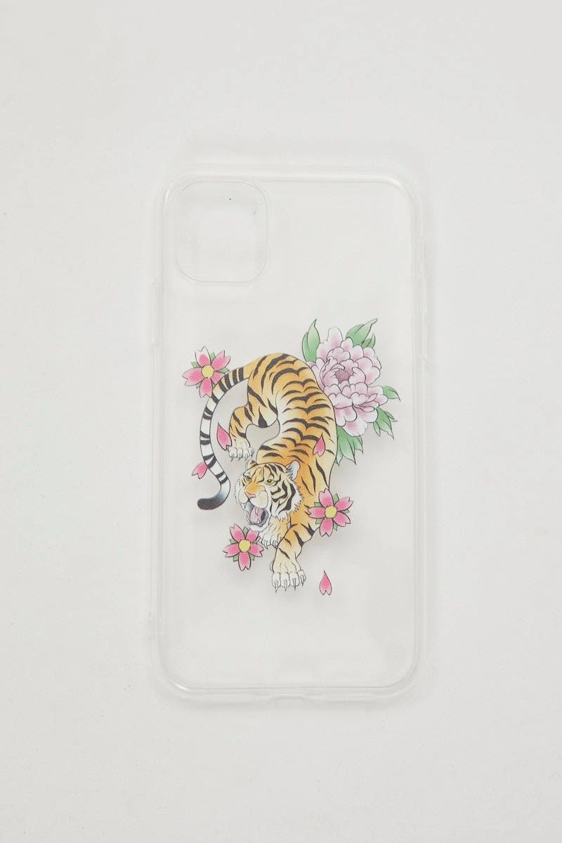 Print Tiger Flower Print Iphone 11 Case