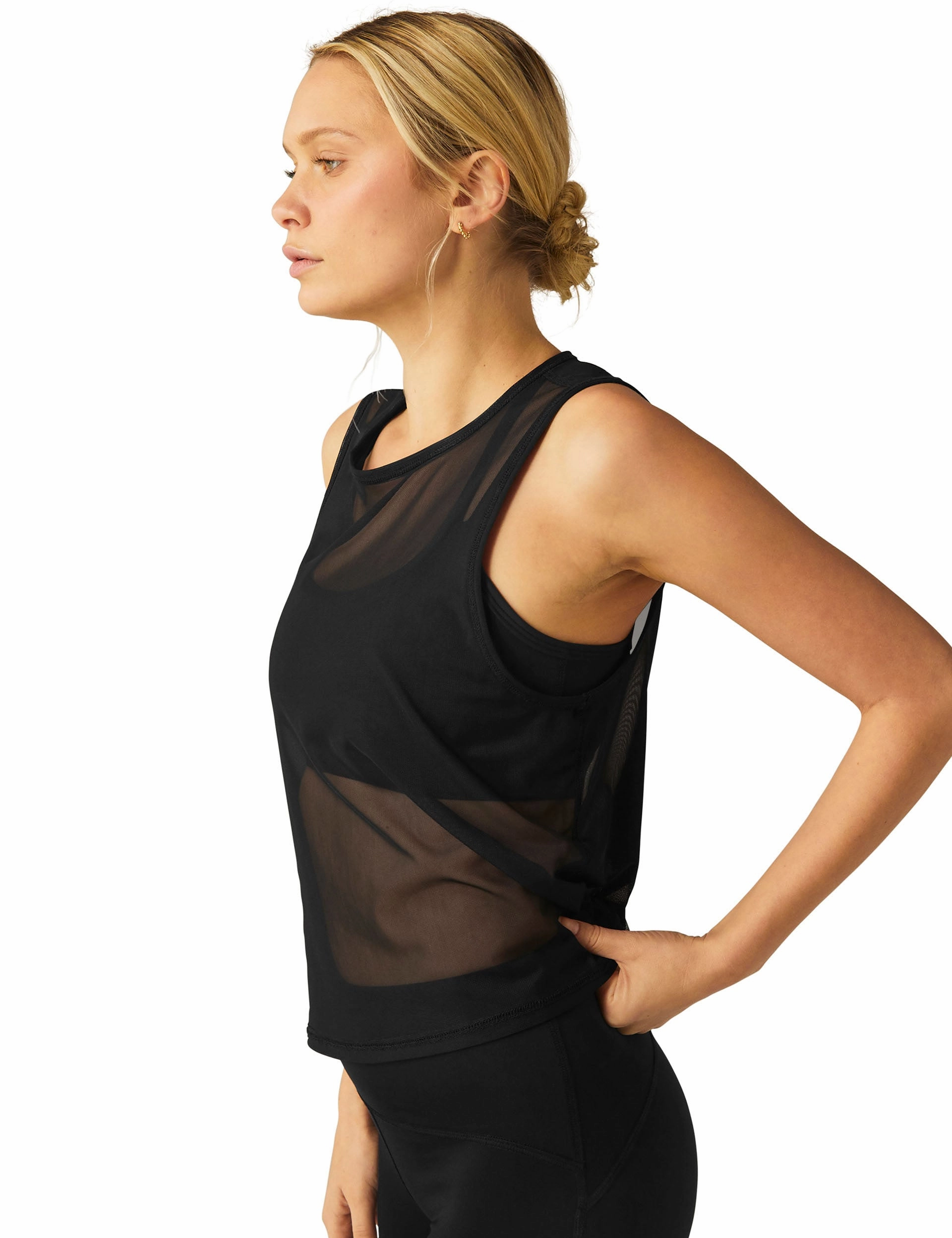 Show Off Mesh Tank - Darkest Night