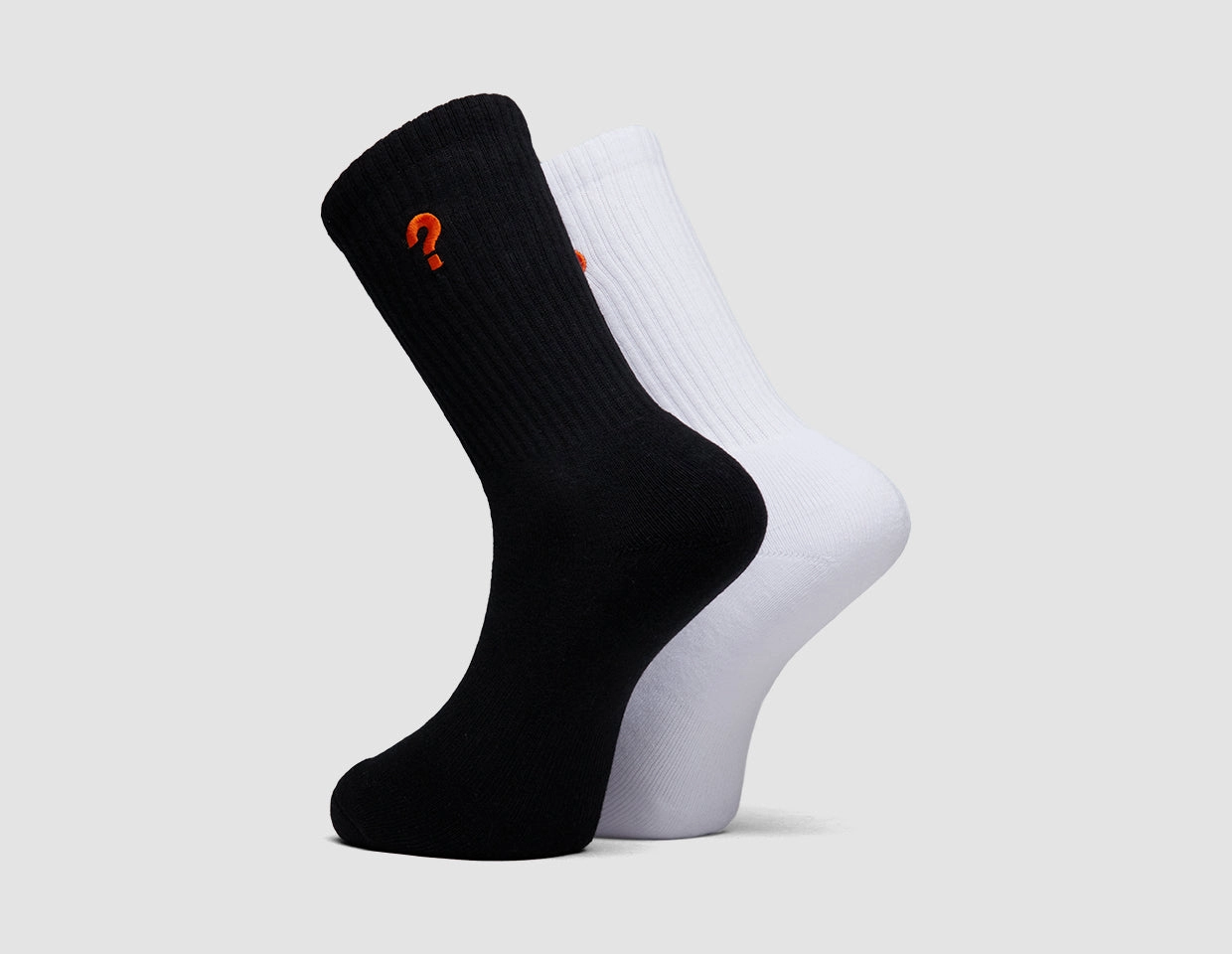 size? Logo Crew Socks - 2 Pack Black / White