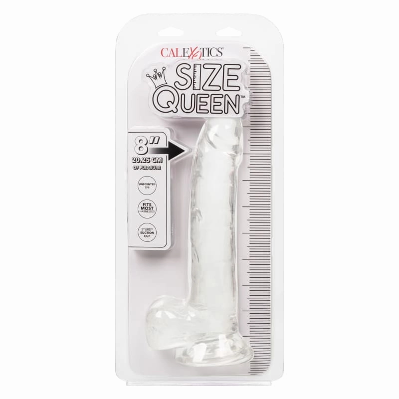Size Queen 8 inch/20.25 Cm - Clear