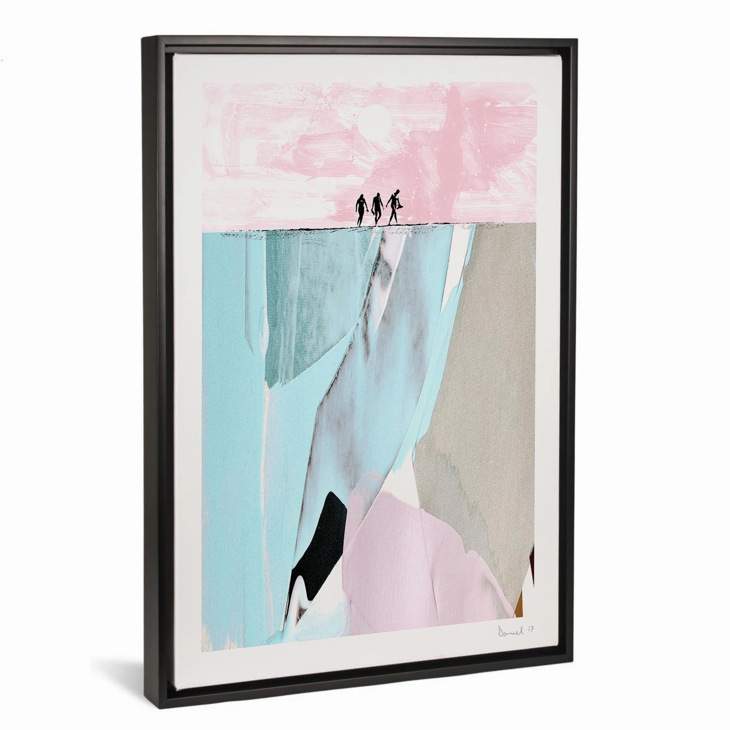 Surfers By Dan Hobday FRAMED CANVAS