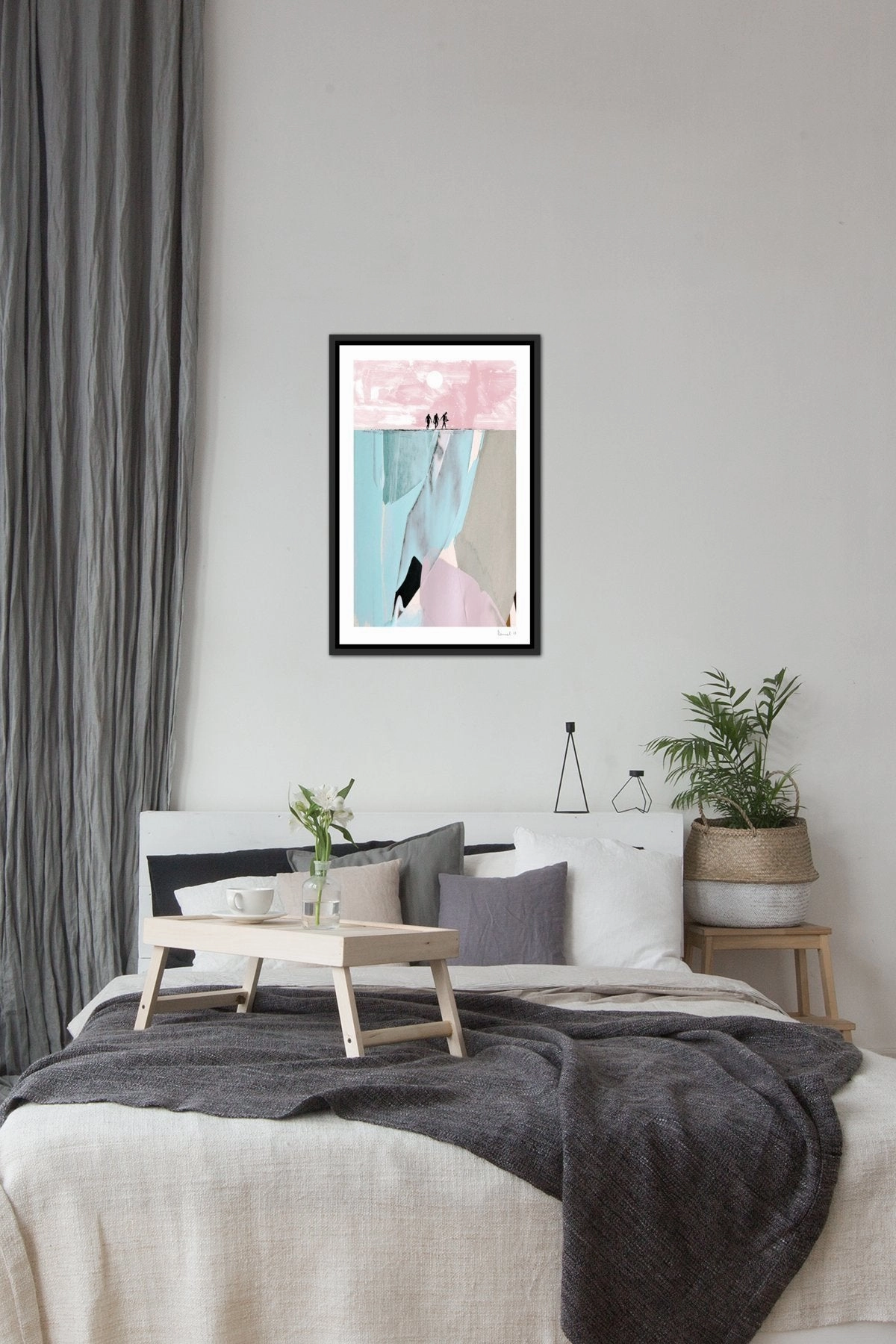 Surfers By Dan Hobday FRAMED CANVAS