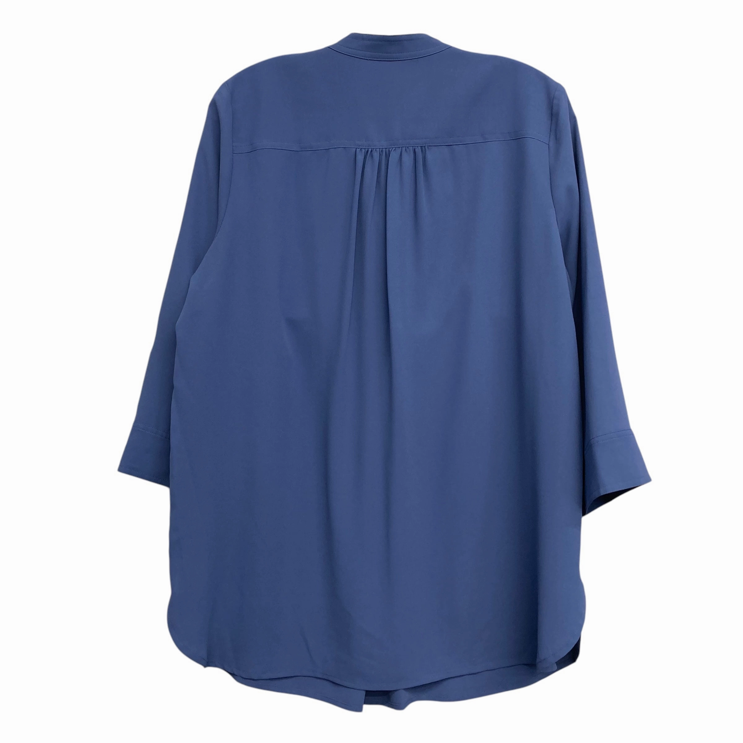 Top 3/4 Sleeve By Anne Klein In Blue, Size:M