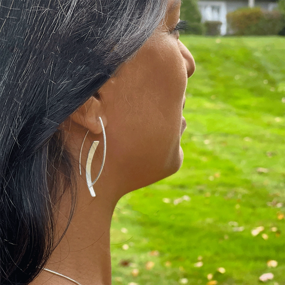 Touch Of Sparkle Earrings - Sterling Silver, Indonesia