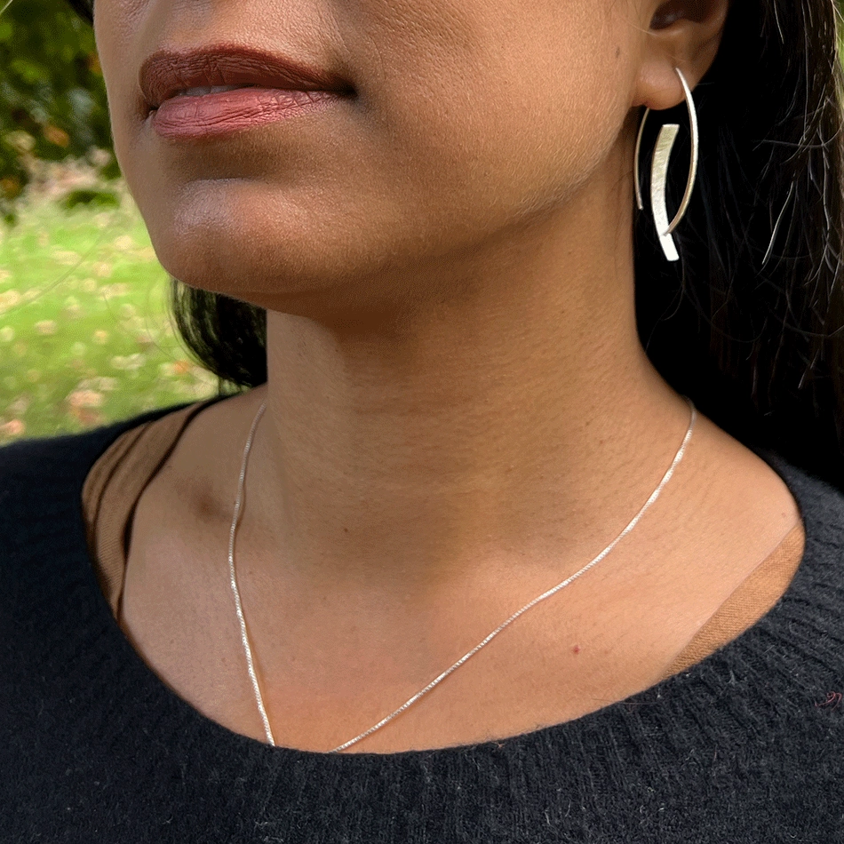 Touch Of Sparkle Earrings - Sterling Silver, Indonesia