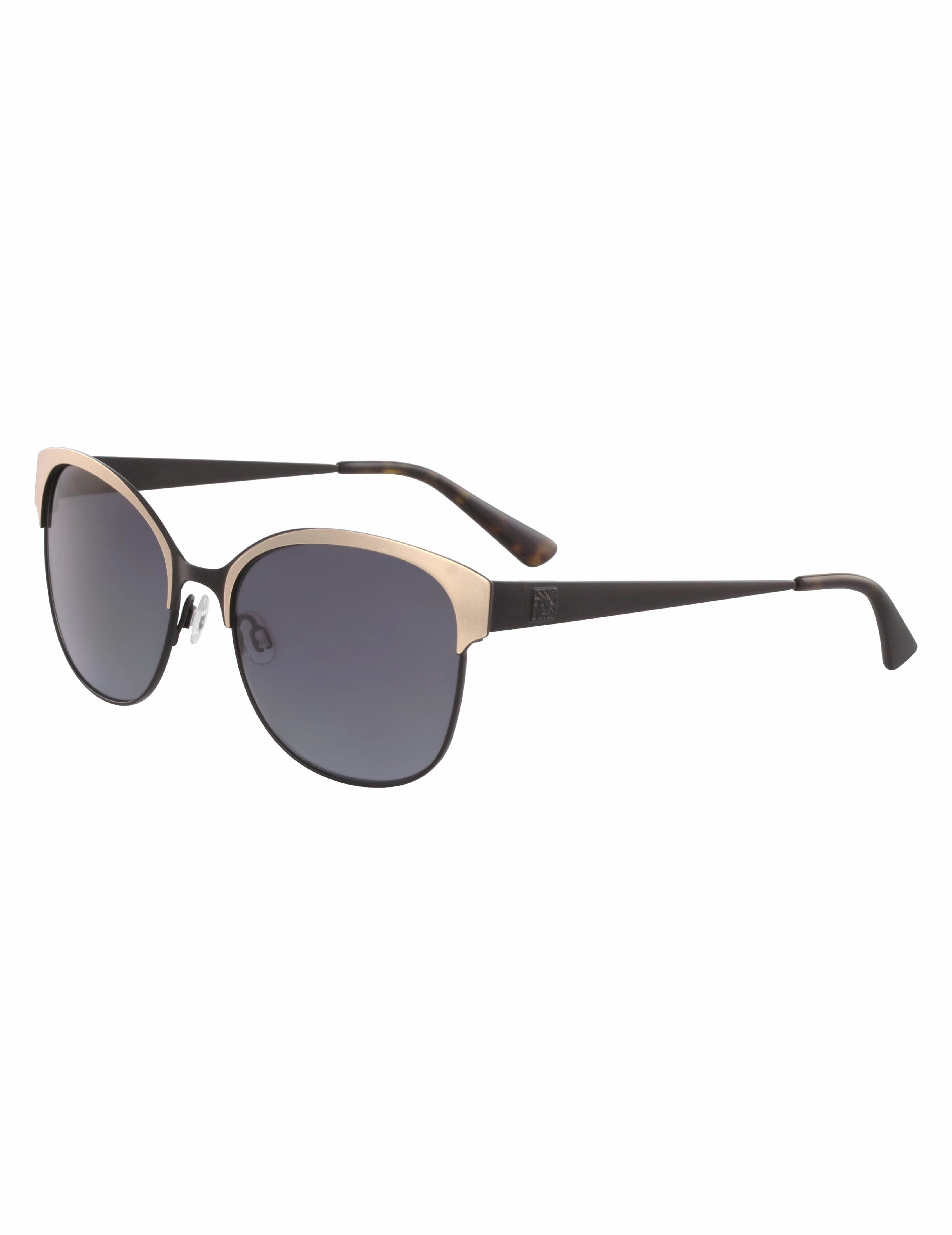 Two-Tone Metal Square Sunglasses
