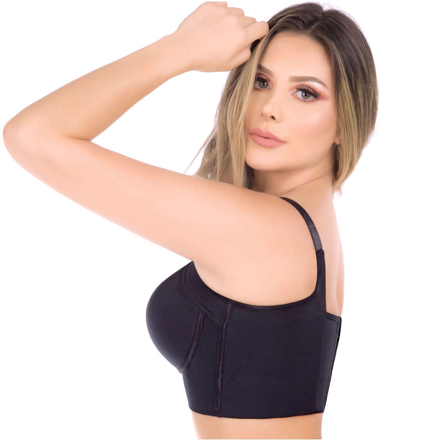 UpLady 8532 | Extra Firm High Compression Full Cup Push Up Bra | Powernet