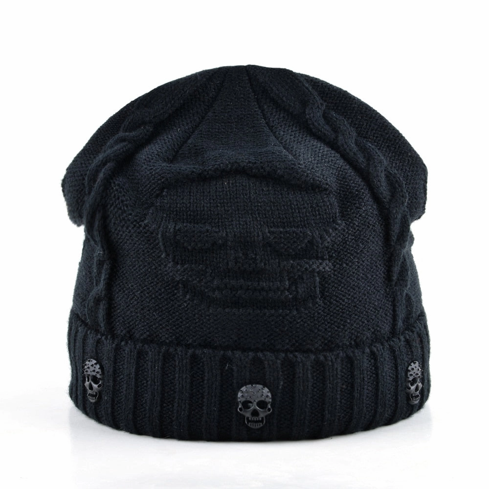 West Louis™ Velvet Rasta Skull Beanies