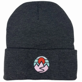 Wide Cuff Beanie w/ Mini Mountains