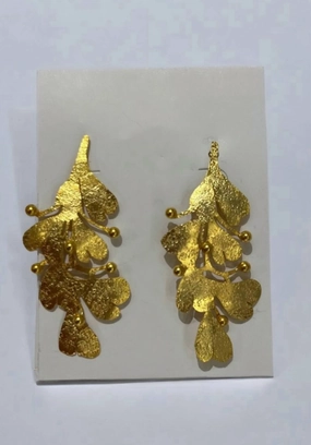 Women's Bronze Leaves Earrings