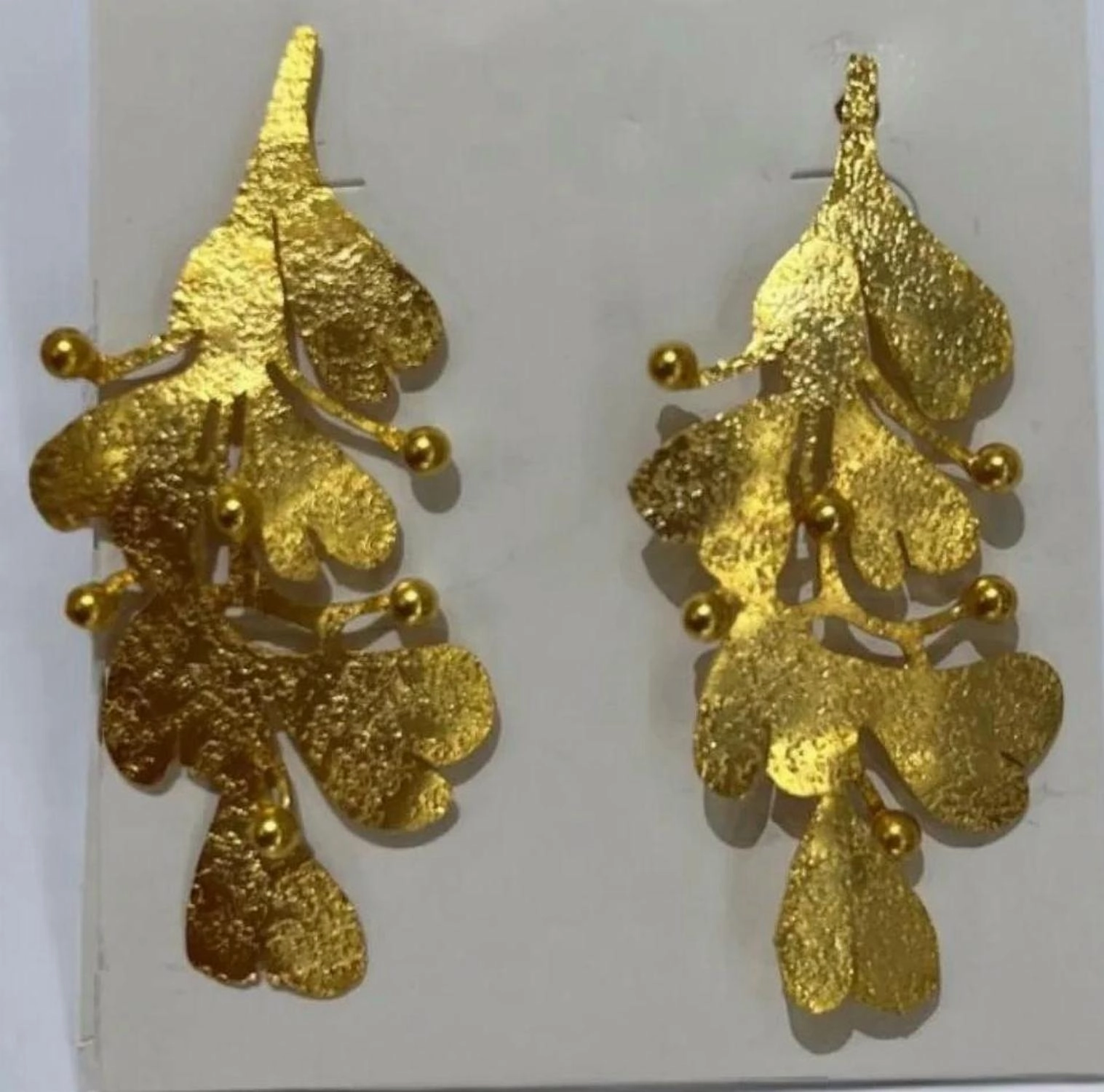 Women's Bronze Leaves Earrings