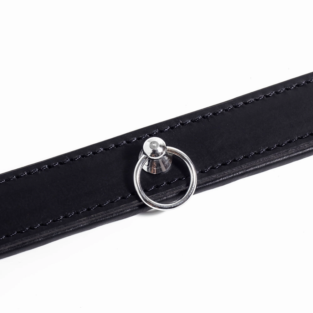 Zorba Padded Leather Collar With O-Ring